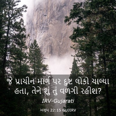 Picture 03 - અયૂબ 22:15 GUJIRV - જે પ્રાચીન માર્ગ - Bible Verse Picture
