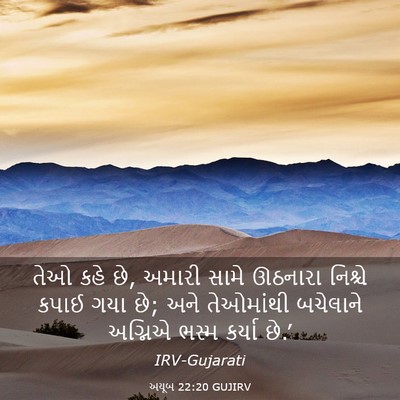 Picture 03 - અયૂબ 22:20 GUJIRV - તેઓ કહે છે, અમારી - Bible Verse Picture