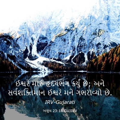 Picture 03 - અયૂબ 23:16 GUJIRV - ઈશ્વરે મારું - Bible Verse Picture