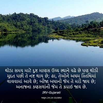 Picture 03 - અયૂબ 24:24 GUJIRV - થોડા સમય માટે - Bible Verse Picture