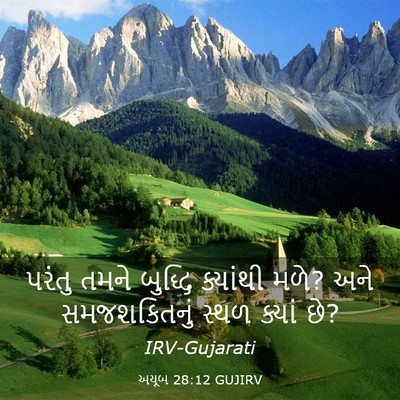 Picture 03 - અયૂબ 28:12 GUJIRV - પરંતુ તમને બુદ્ધિ - Bible Verse Picture