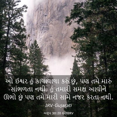 Picture 03 - અયૂબ 30:20 GUJIRV - ઓ ઈશ્વર હું - Bible Verse Picture