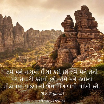 Picture 03 - અયૂબ 30:22 GUJIRV - તમે મને વાયુમાં - Bible Verse Picture