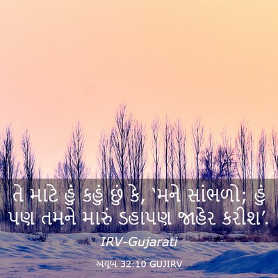 Picture 03 - અયૂબ 32:10 GUJIRV - તે માટે હું કહું - Bible Verse Picture