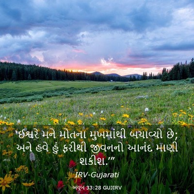 Picture 03 - અયૂબ 33:28 GUJIRV - ‘ઈશ્વરે મને મોતના - Bible Verse Picture