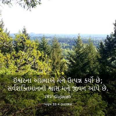 Picture 03 - અયૂબ 33:4 GUJIRV - ઈશ્વરના આત્માએ - Bible Verse Picture
