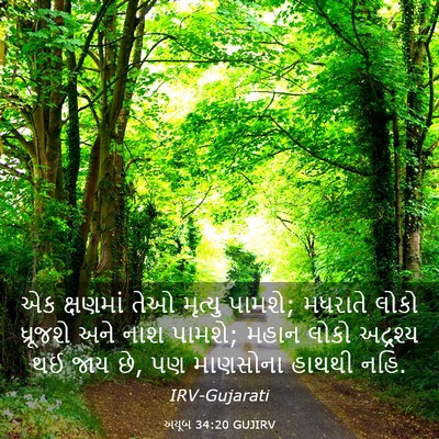 Picture 03 - અયૂબ 34:20 GUJIRV - એક ક્ષણમાં તેઓ - Bible Verse Picture