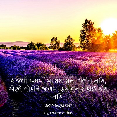 Picture 03 - અયૂબ 34:30 GUJIRV - કે જેથી અધર્મી - Bible Verse Picture