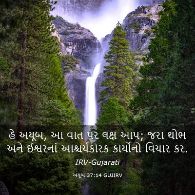 Picture 03 - અયૂબ 37:14 GUJIRV - હે અયૂબ, આ વાત પર - Bible Verse Picture