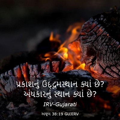 Picture 03 - અયૂબ 38:19 GUJIRV - પ્રકાશનું - Bible Verse Picture