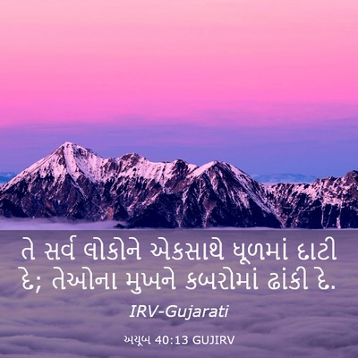 Picture 03 - અયૂબ 40:13 GUJIRV - તે સર્વ લોકોને - Bible Verse Picture
