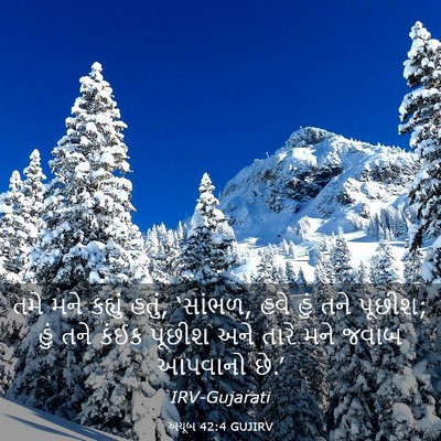 Picture 03 - અયૂબ 42:4 GUJIRV - તમે મને કહ્યું - Bible Verse Picture
