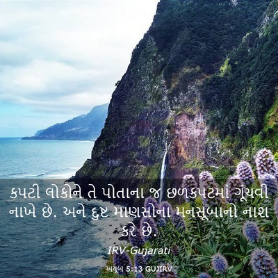 Picture 03 - અયૂબ 5:13 GUJIRV - કપટી લોકોને તે - Bible Verse Picture