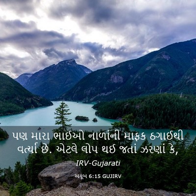 Picture 03 - અયૂબ 6:15 GUJIRV - પણ મારા ભાઈઓ - Bible Verse Picture