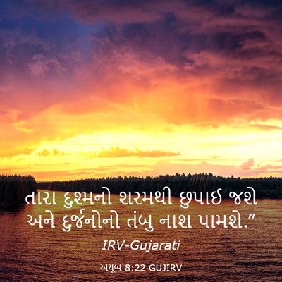 Picture 03 - અયૂબ 8:22 GUJIRV - તારા દુશ્મનો - Bible Verse Picture