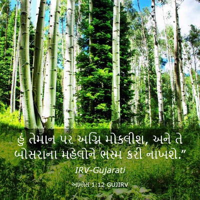Picture 03 - આમોસ 1:12 GUJIRV - હું તેમાન પર અગ્નિ - Bible Verse Picture