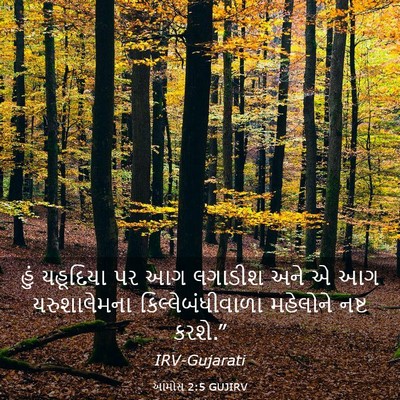 Picture 03 - આમોસ 2:5 GUJIRV - હું યહૂદિયા પર આગ - Bible Verse Picture