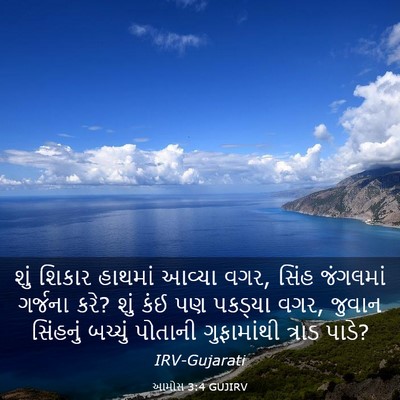 Picture 03 - આમોસ 3:4 GUJIRV - શું શિકાર હાથમાં - Bible Verse Picture