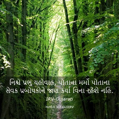 Picture 03 - આમોસ 3:7 GUJIRV - નિશ્ચે પ્રભુ - Bible Verse Picture