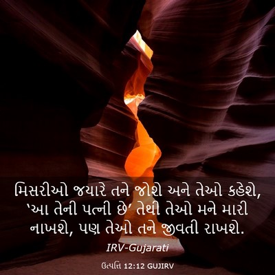 Picture 03 - ઉત્પત્તિ 12:12 GUJIRV - મિસરીઓ જયારે તને - Bible Verse Picture