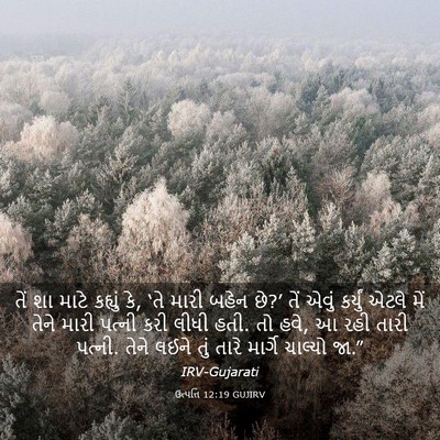 Picture 03 - ઉત્પત્તિ 12:19 GUJIRV - તેં શા માટે કહ્યું - Bible Verse Picture
