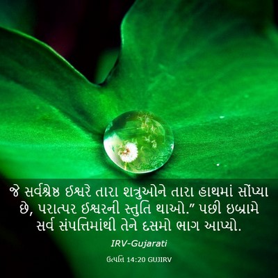 Picture 03 - ઉત્પત્તિ 14:20 GUJIRV - જે સર્વશ્રેષ્ઠ - Bible Verse Picture