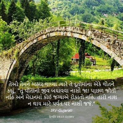 Picture 03 - ઉત્પત્તિ 19:17 GUJIRV - તેઓ તેમને બહાર - Bible Verse Picture