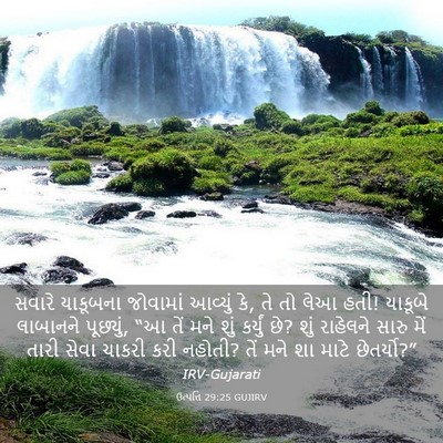 Picture 03 - ઉત્પત્તિ 29:25 GUJIRV - સવારે યાકૂબના - Bible Verse Picture