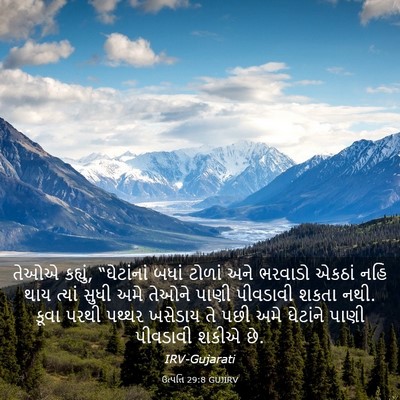 Picture 03 - ઉત્પત્તિ 29:8 GUJIRV - તેઓએ કહ્યું, - Bible Verse Picture