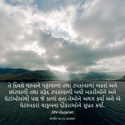 Picture 03 - ઉત્પત્તિ 30:35 GUJIRV - તે દિવસે લાબાને - Bible Verse Picture