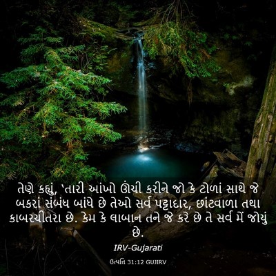 Picture 03 - ઉત્પત્તિ 31:12 GUJIRV - તેણે કહ્યું, ‘તારી - Bible Verse Picture
