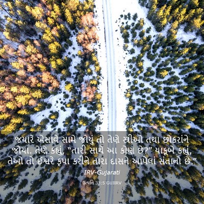 Picture 03 - ઉત્પત્તિ 33:5 GUJIRV - જયારે એસાવે સામે - Bible Verse Picture