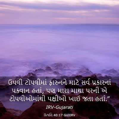 Picture 03 - ઉત્પત્તિ 40:17 GUJIRV - ઉપલી ટોપલીમાં - Bible Verse Picture