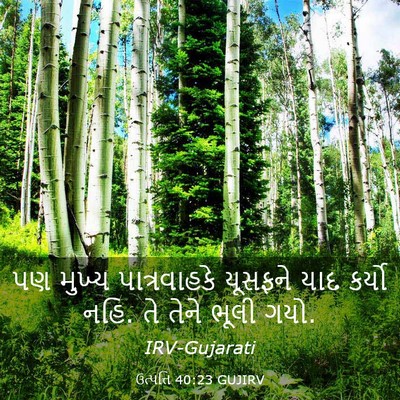 Picture 03 - ઉત્પત્તિ 40:23 GUJIRV - પણ મુખ્ય - Bible Verse Picture