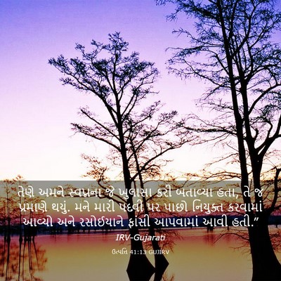 Picture 03 - ઉત્પત્તિ 41:13 GUJIRV - તેણે અમને - Bible Verse Picture