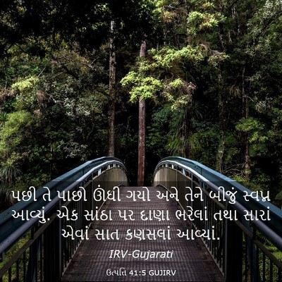Picture 03 - ઉત્પત્તિ 41:5 GUJIRV - પછી તે પાછો ઊંઘી - Bible Verse Picture