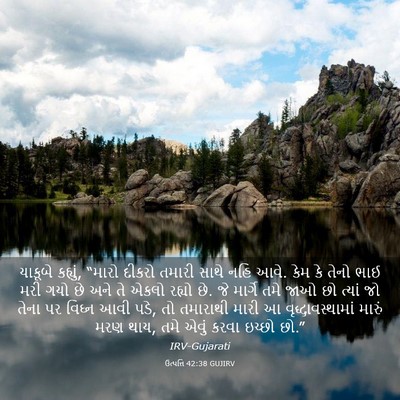 Picture 03 - ઉત્પત્તિ 42:38 GUJIRV - યાકૂબે કહ્યું, - Bible Verse Picture