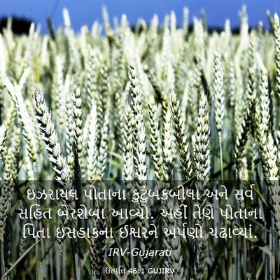 Picture 03 - ઉત્પત્તિ 46:1 GUJIRV - ઇઝરાયલ પોતાના - Bible Verse Picture