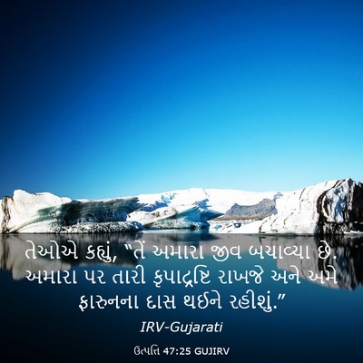 Picture 03 - ઉત્પત્તિ 47:25 GUJIRV - તેઓએ કહ્યું, “તેં - Bible Verse Picture