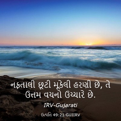 Picture 03 - ઉત્પત્તિ 49:21 GUJIRV - નફતાલી છૂટી - Bible Verse Picture