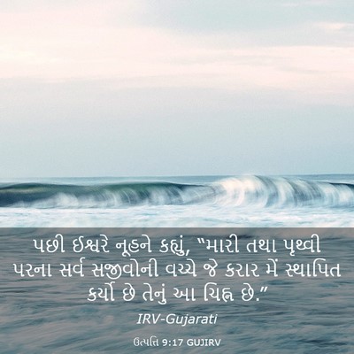 Picture 03 - ઉત્પત્તિ 9:17 GUJIRV - પછી ઈશ્વરે નૂહને - Bible Verse Picture