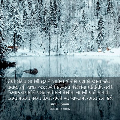 Picture 03 - એઝરા 10:16 GUJIRV - તેથી બંદીવાસમાંથી - Bible Verse Picture