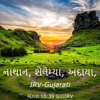 Picture 03 - એઝરા 10:39 GUJIRV - નાથાન, શેલેમ્યા, - Bible Verse Picture