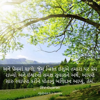 Picture 03 - એફેસીઓને 5:2 GUJIRV - અને પ્રેમમાં ચાલો. - Bible Verse Picture