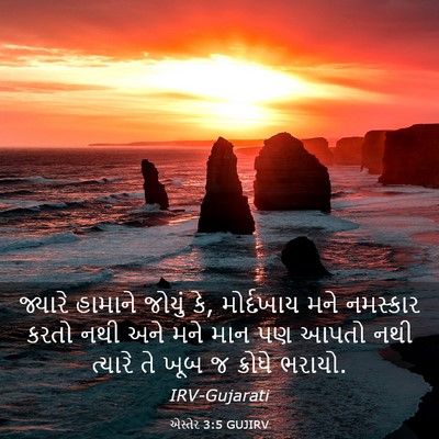 Picture 03 - એસ્તેર 3:5 GUJIRV - જ્યારે હામાને - Bible Verse Picture