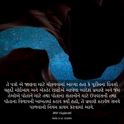 Picture 03 - એસ્તેર 9:31 GUJIRV - તે પત્રો એ જાણવા - Bible Verse Picture