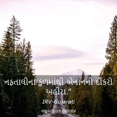 Picture 03 - ગણના 1:15 GUJIRV - નફતાલીના કુળમાંથી - Bible Verse Picture