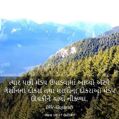 Picture 03 - ગણના 10:17 GUJIRV - ત્યાર પછી મંડપ - Bible Verse Picture