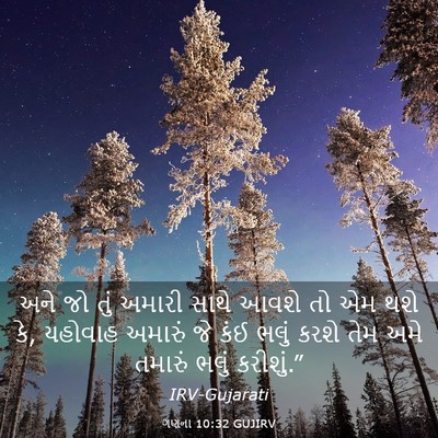 Picture 03 - ગણના 10:32 GUJIRV - અને જો તું અમારી - Bible Verse Picture