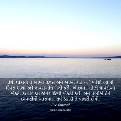 Picture 03 - ગણના 11:32 GUJIRV - તેથી લોકોએ તે આખો - Bible Verse Picture